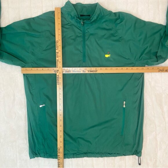 Masters Tech Green 1/4 Zip Performance Pullover Lined Windbreaker Jacket Large - Picture 13 of 13